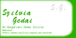 szilvia gedai business card